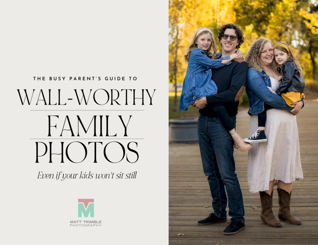cover for the guide to wall worthy family photos