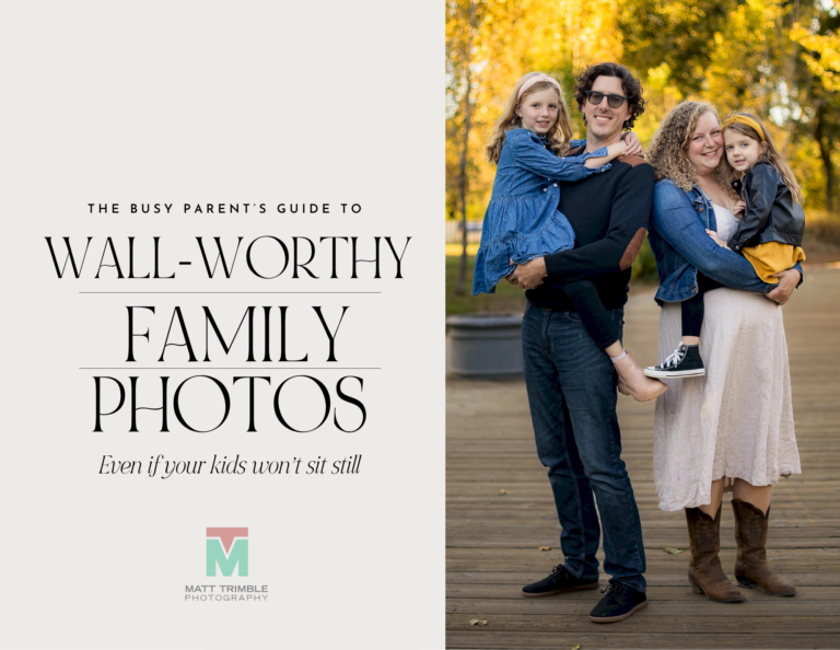 cover for the guide to wall worthy family photos