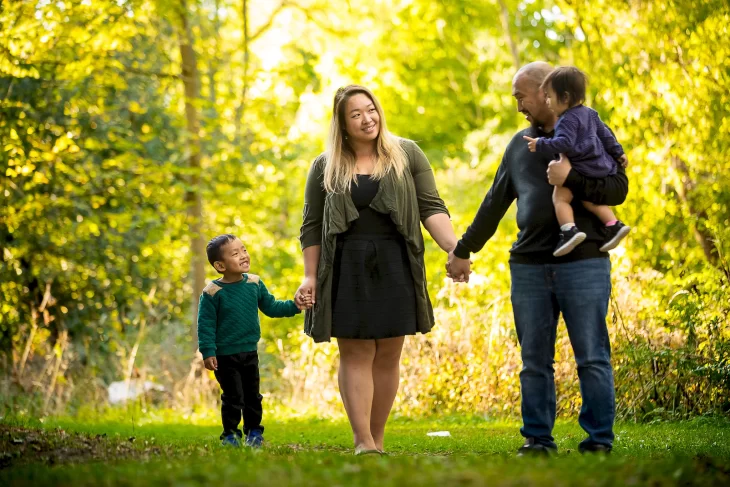 family-photography-east-york-taylor-massey-creek-walking